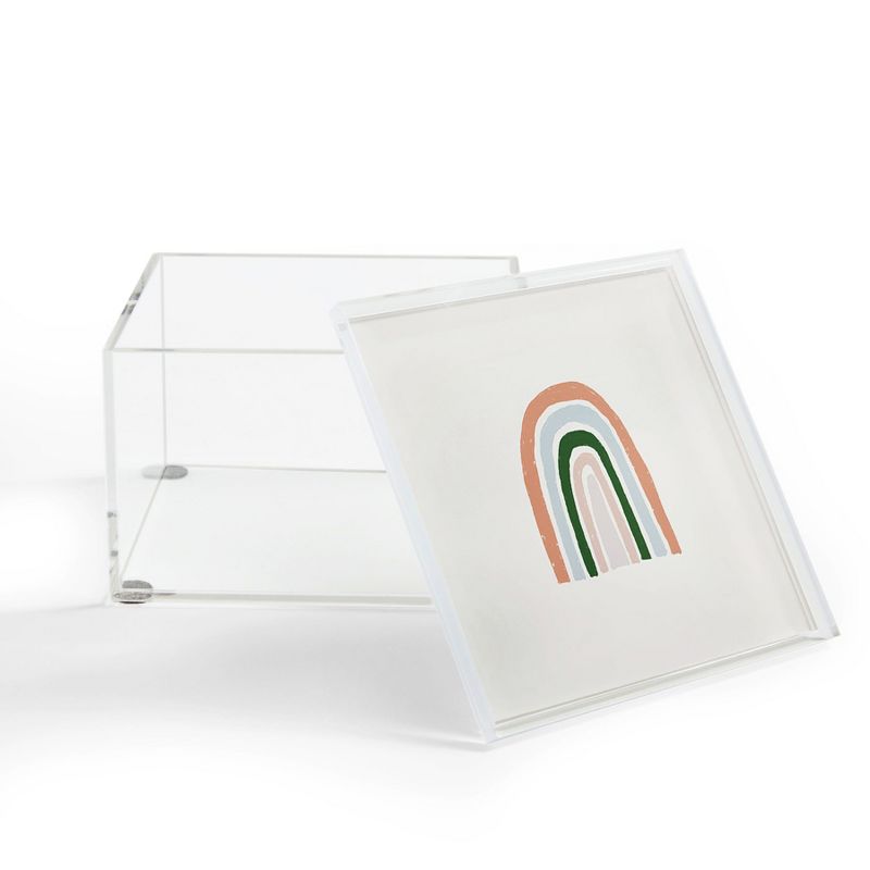 Hello Twiggs Pink Rainbow 4" x 4" Acrylic Box - Deny Designs