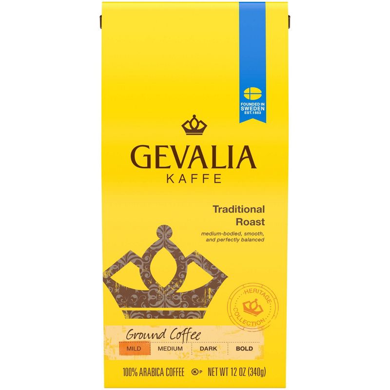 Gevalia Traditional Mild Light Roast Ground Coffee - 12oz