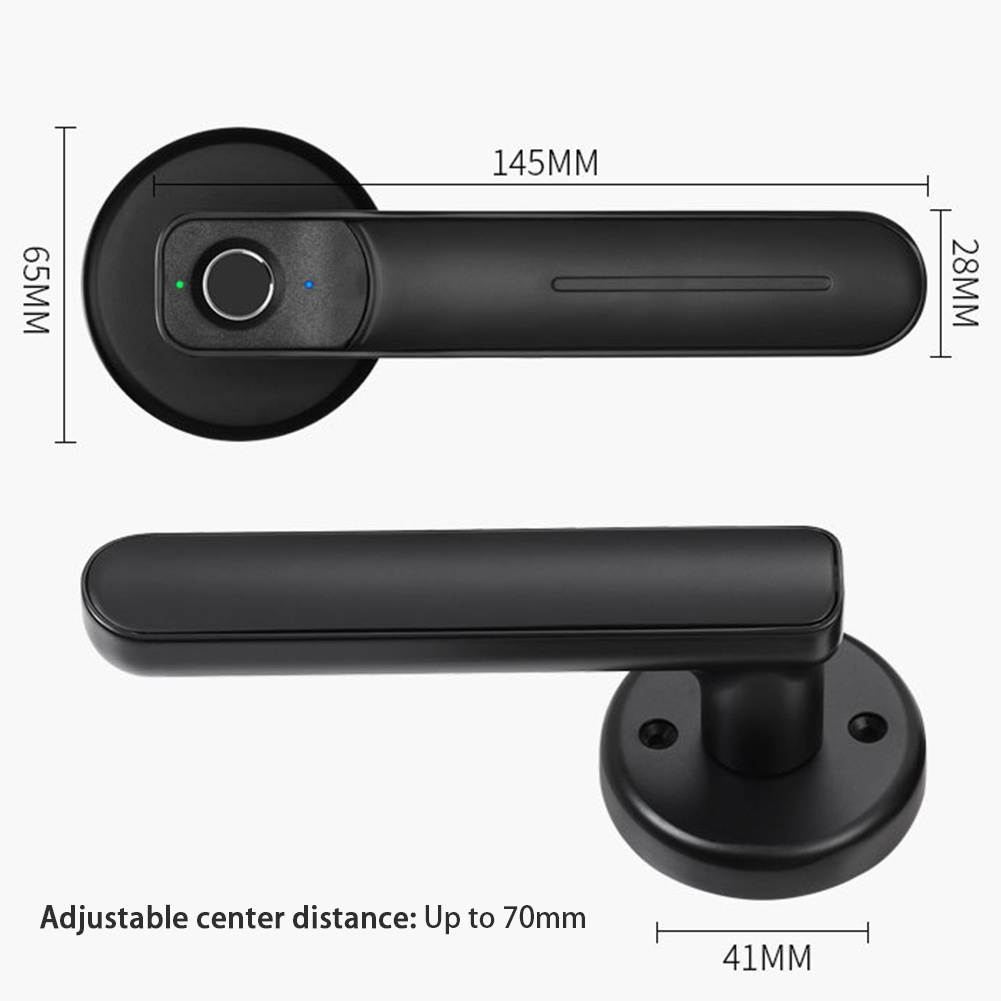 Smart Biometric Fingerprint Door Lock Semiconductor With 2pcs Keys Home Office