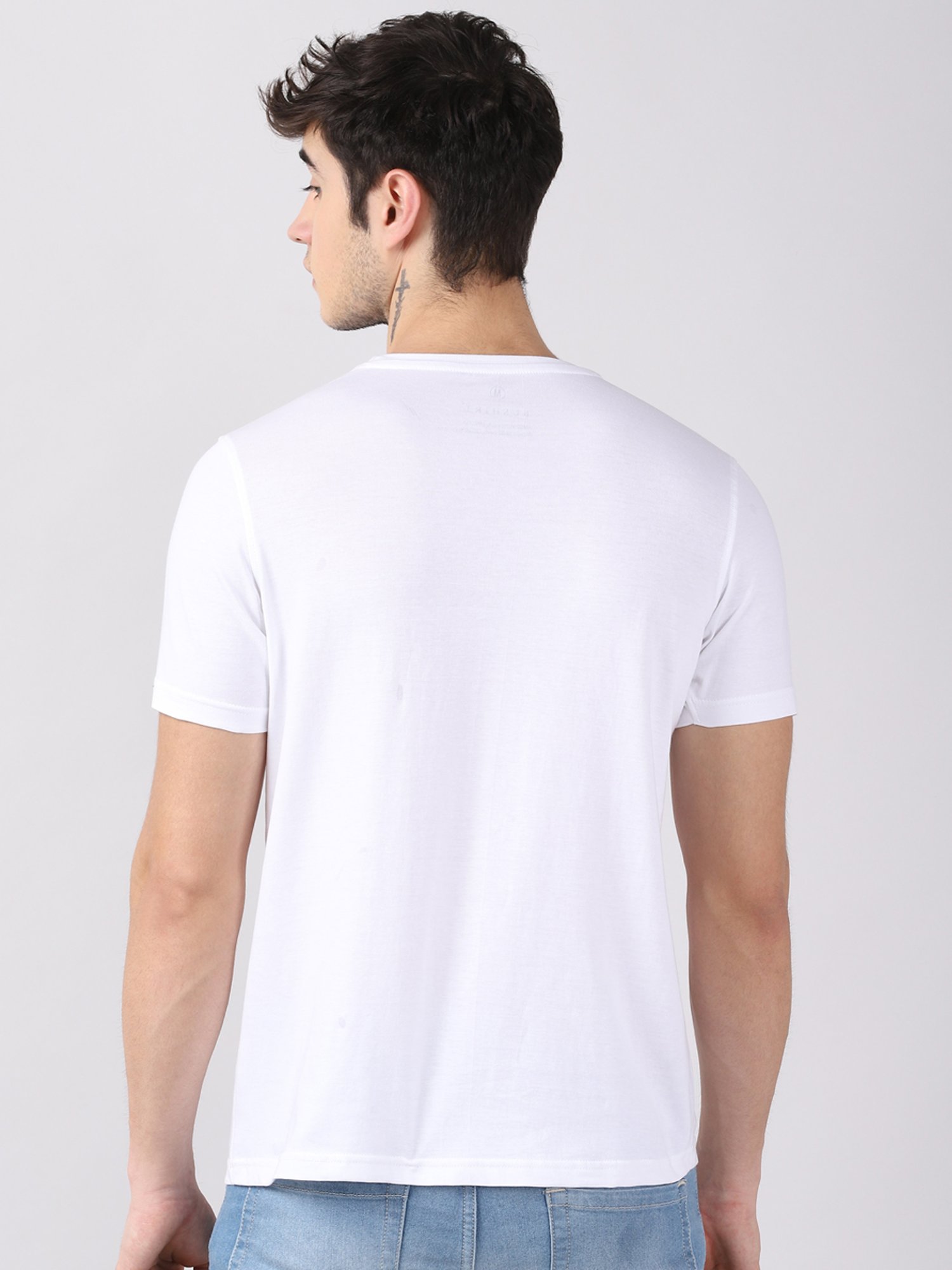 Bushirt White Cotton Crew T-Shirt