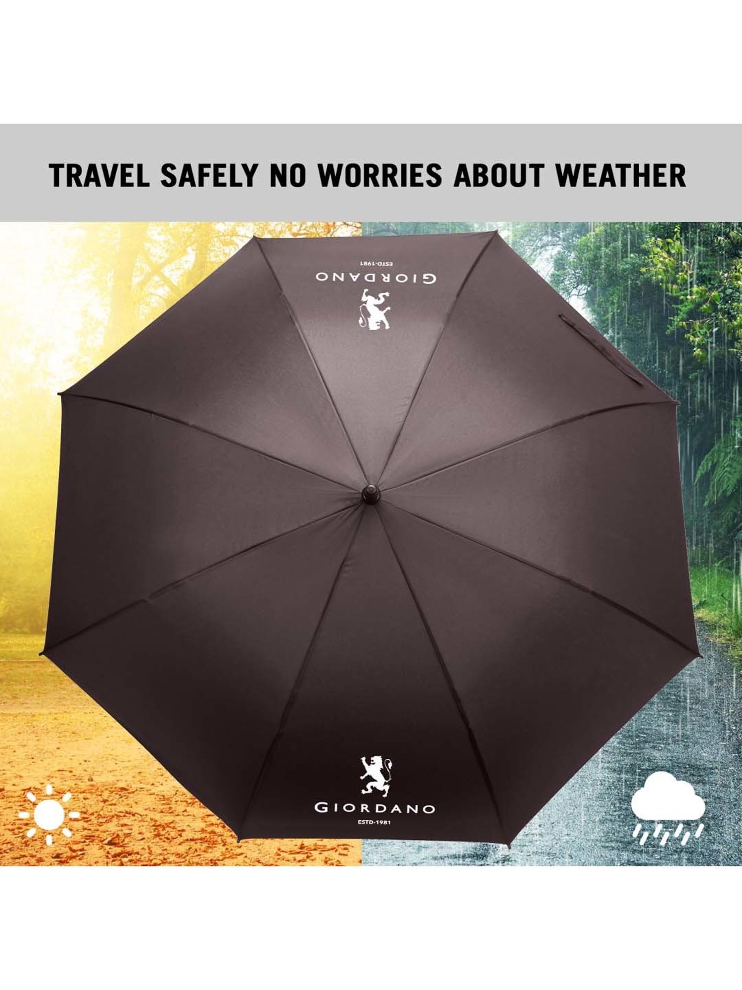 Giordano Grey Logo Umbrella