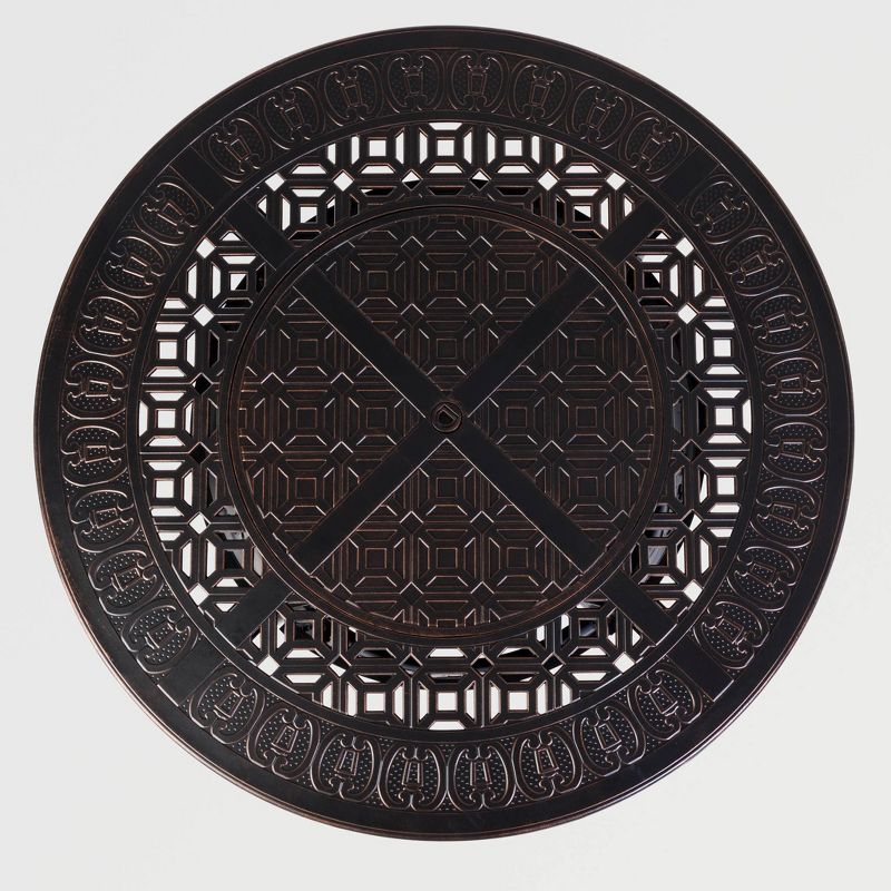 Dynasty Round Cast Aluminum LPG Fire Pit - Antique Bronze - Fire Sense