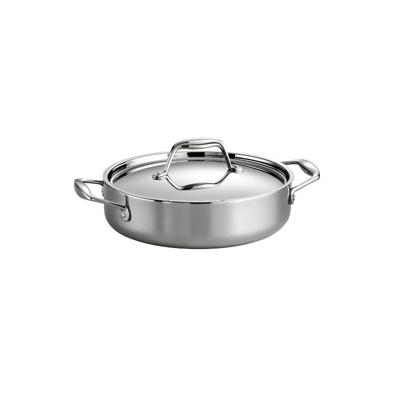 Tramontina Gourmet Tri-Ply Clad 3qt Braiser with Lid Silver