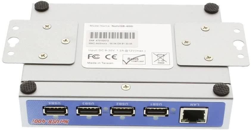 Coolgear Industrial USB 2.0 Over IP Device Server, Share USB Devices Over TCP/IP Network