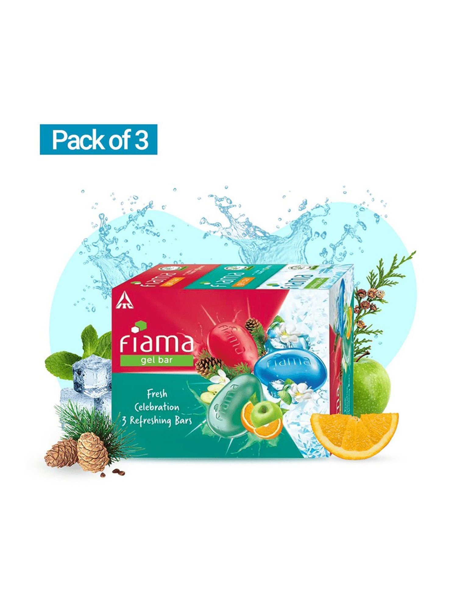 Fiama Fresh Celebration Pack Gel Bars - Pack of 3