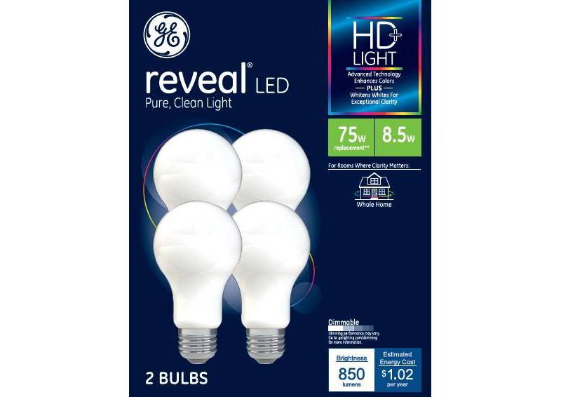 General Electric 75W 4pk Reveal Aline LED Light Bulbs