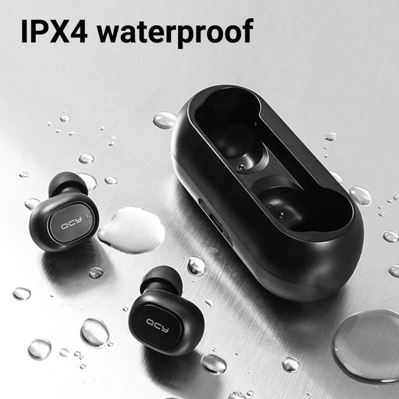 QCY T1C TWS Earphone Blutooth 5.0 Headphone 3D stereo Dual Mic Noise Cancelling Headset with charging box