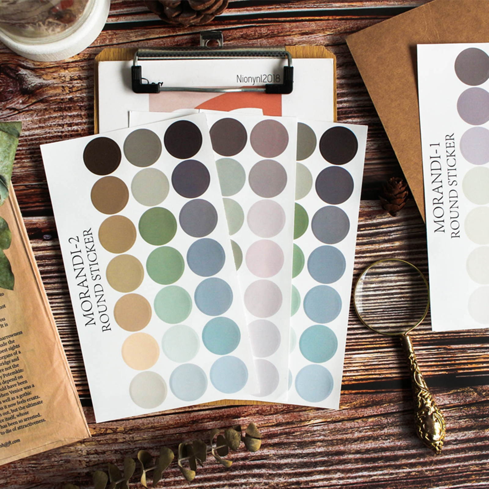 10 Sheets/Pack Colorful Round Sticker Gradient Dot Sticker Decorative Sealing Stickers for DIY Decoration Journal Scrapbook Album Card