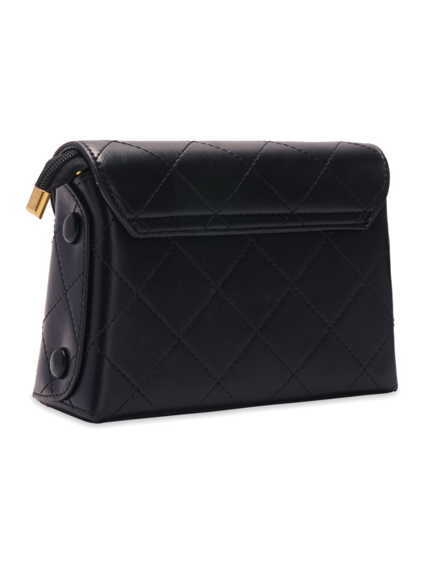 Luvoksi Black Quilted Medium Cross Body Bag