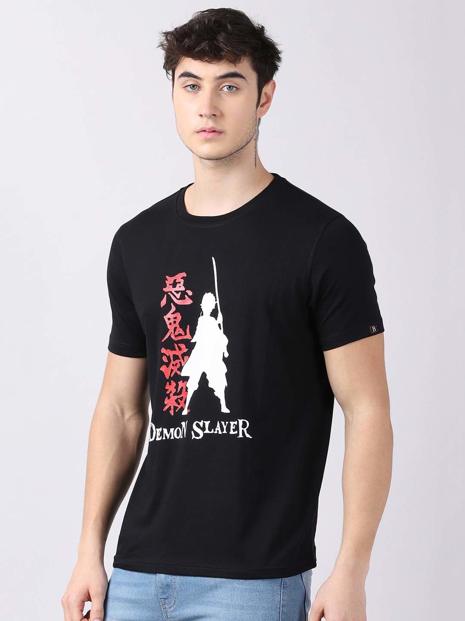 Bushirt Black Cotton Crew T-Shirt