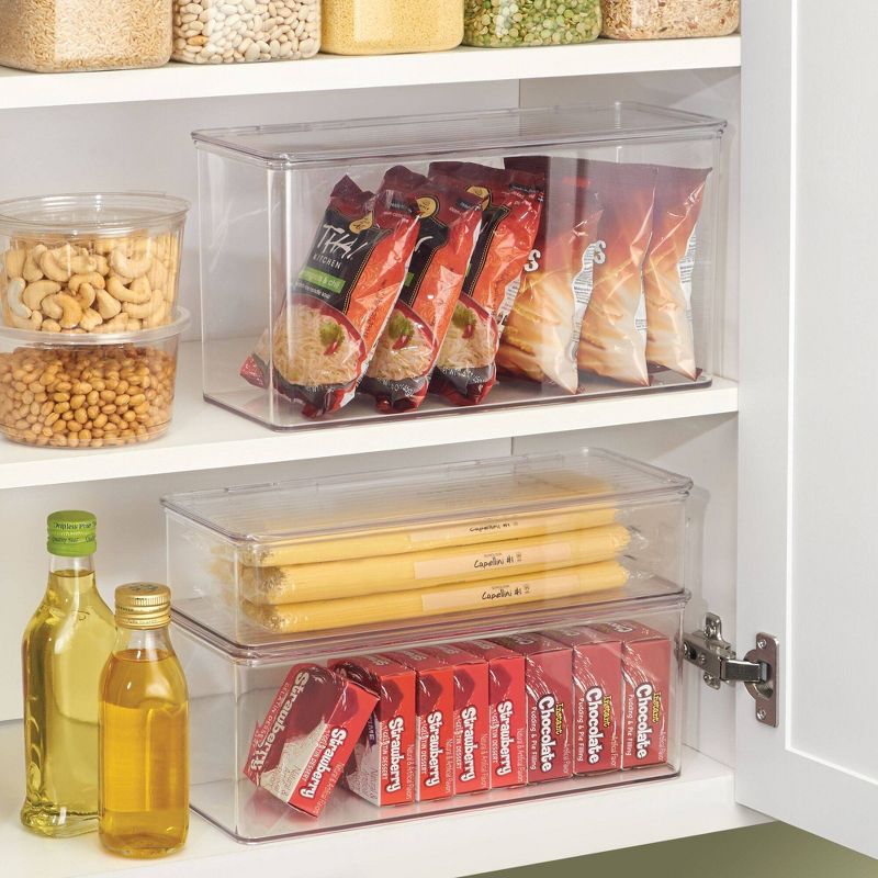 iDESIGN 5.5"x13.3"x7" Kitchen Binz Stackable Box Clear