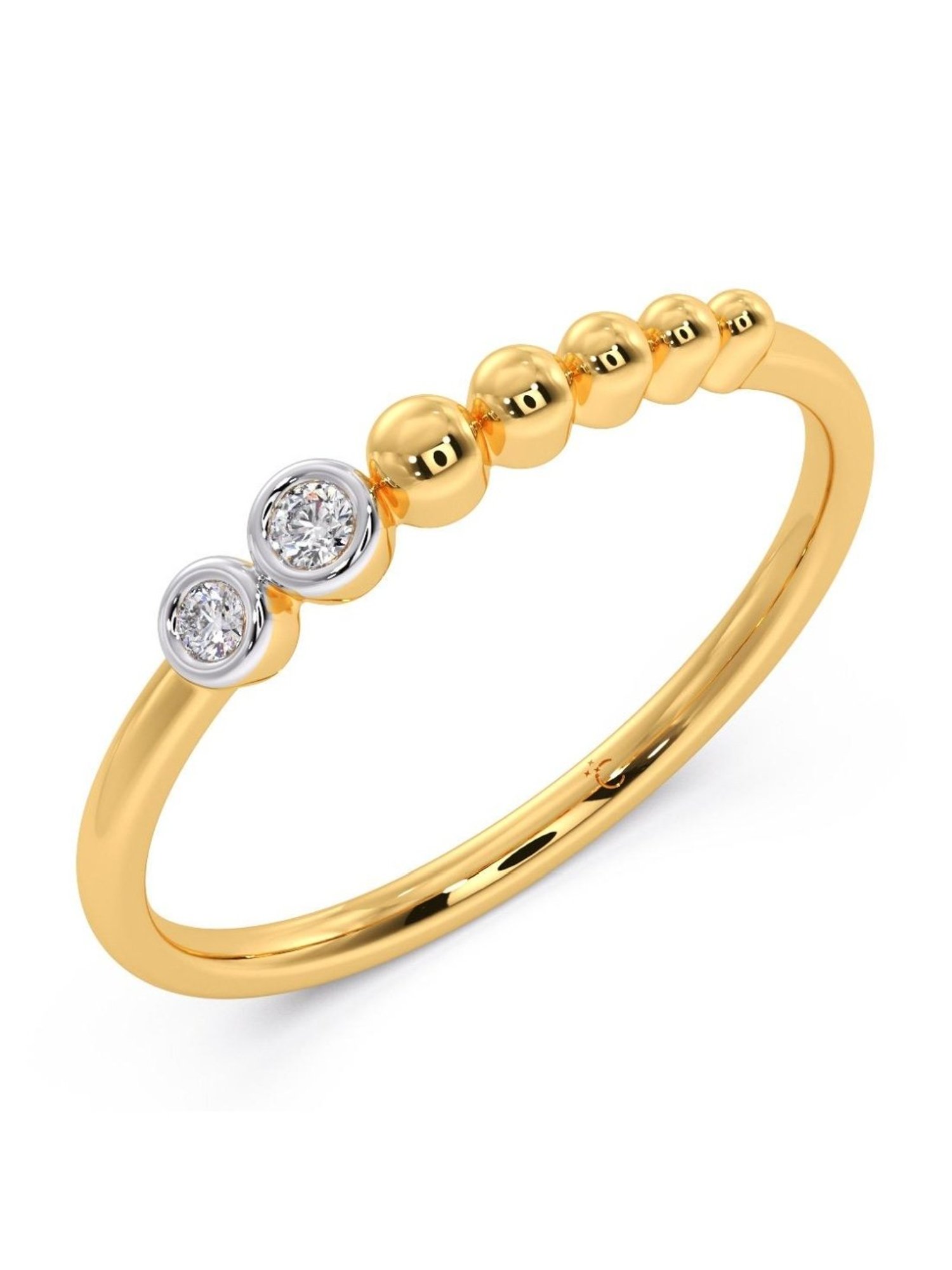 Candere by Kalyan Jewellers 18k Yellow Gold & Diamond Ring for Women