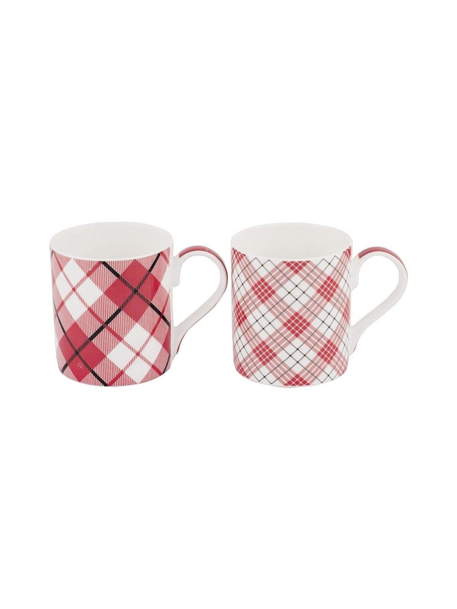 Goodhomes Red Bone China Coffee Mugs (270 ml) - Set of 4
