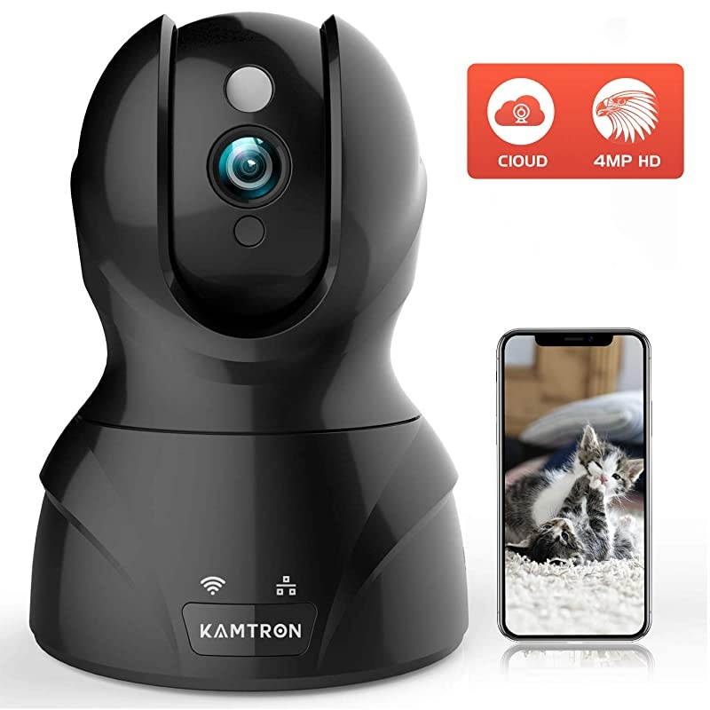 Cameras Pet Cameras for Homes KMATRON 4MP HD WiFi Dog Camera Night Vision PanTiltZoom Motion Detection with 2 Way Audio Cloud Service Available