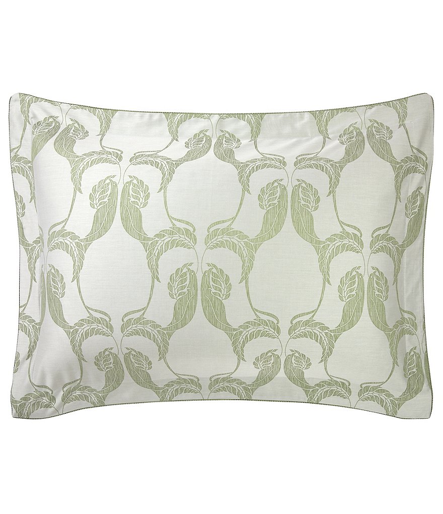 Yves Delorme Complice Foliage and Birds interplay Damask Sham