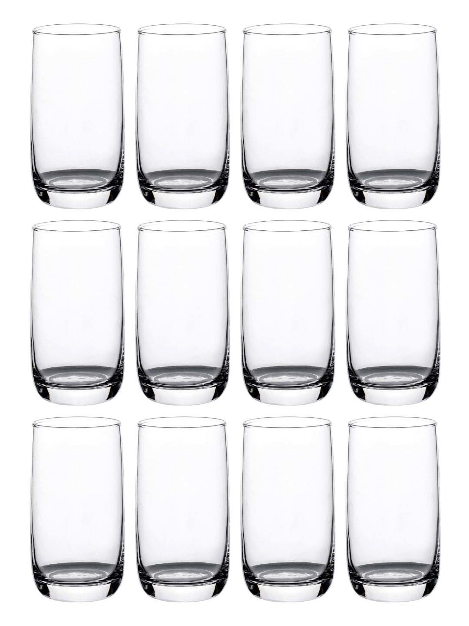 ROXX Valentino Transparent Glass Tumbler (0.35 L) - Set of 12