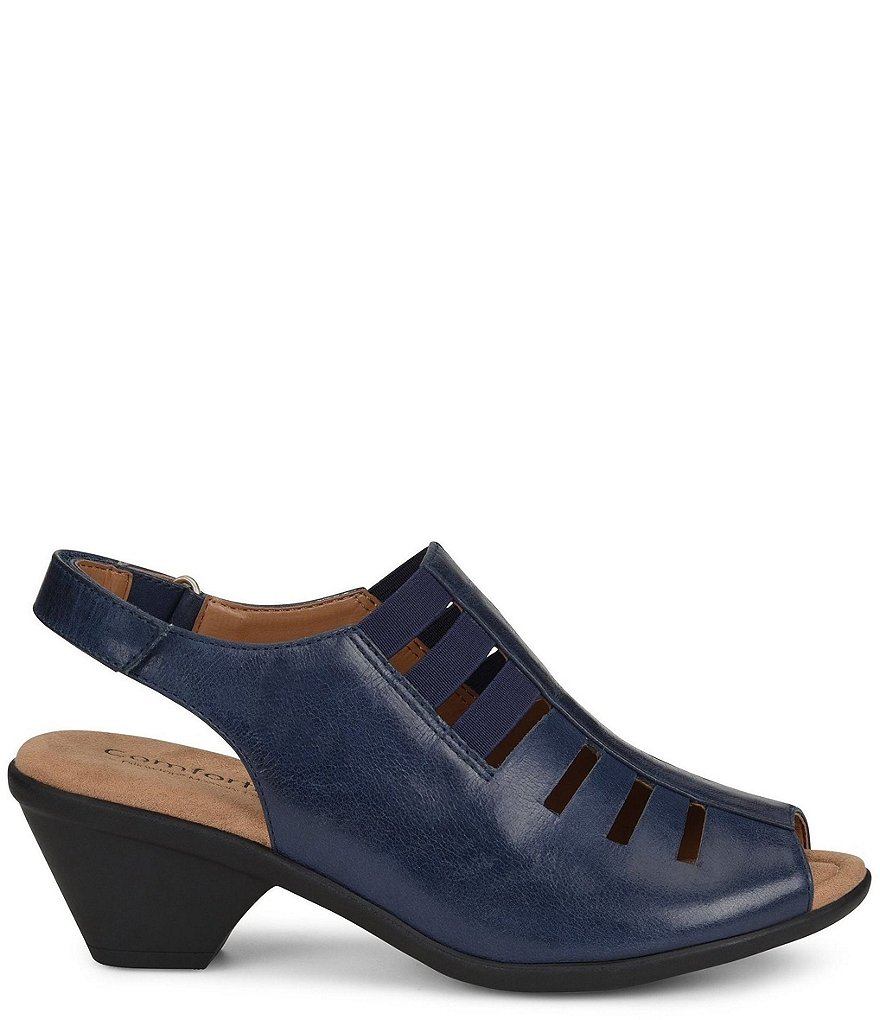 Comfortiva Faye Leather Block Heel Sandals