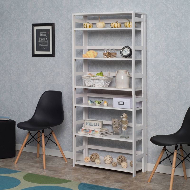 67" Cakewalk High Folding Bookcase White - Regency
