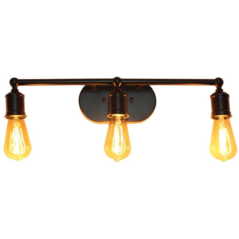 3-Light Industrial Metal Pendant Matte Black - Lalia Home