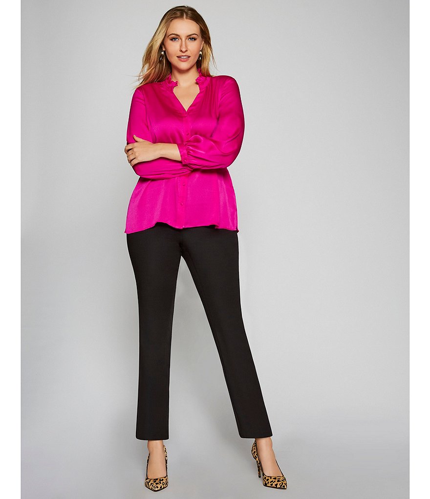 Vince Camuto Plus Front Zip Ankle Pant