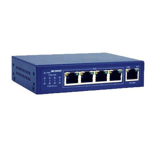 4XEM 4XLS5004P255 4-Port PoE+(Plus) 25.5Watt Ethernet Switch
