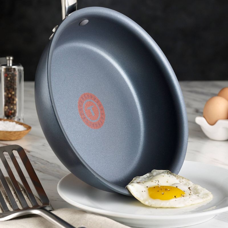 T-fal Endurance Collection Metal Spatula Safe Platinum Nonstick 12" Fry Pan, Black