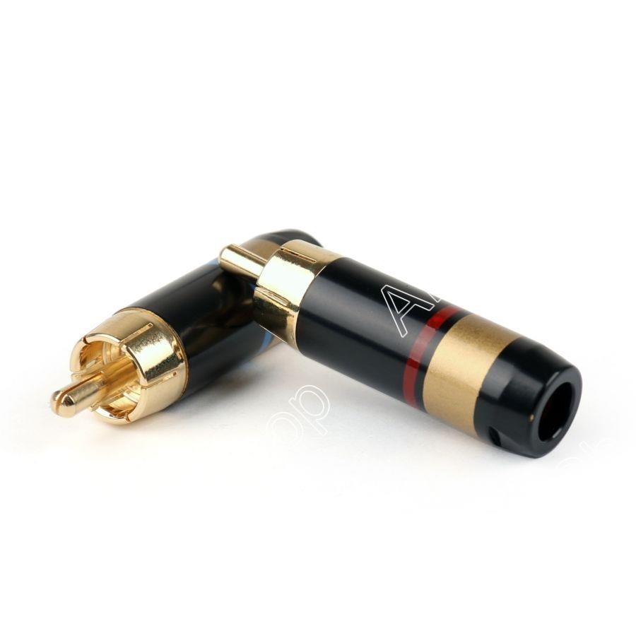 4PCS Copper RCA Plug Audio Cable Male Connector Adapter Connector Soldering Phono Male for 6.6mm Cable