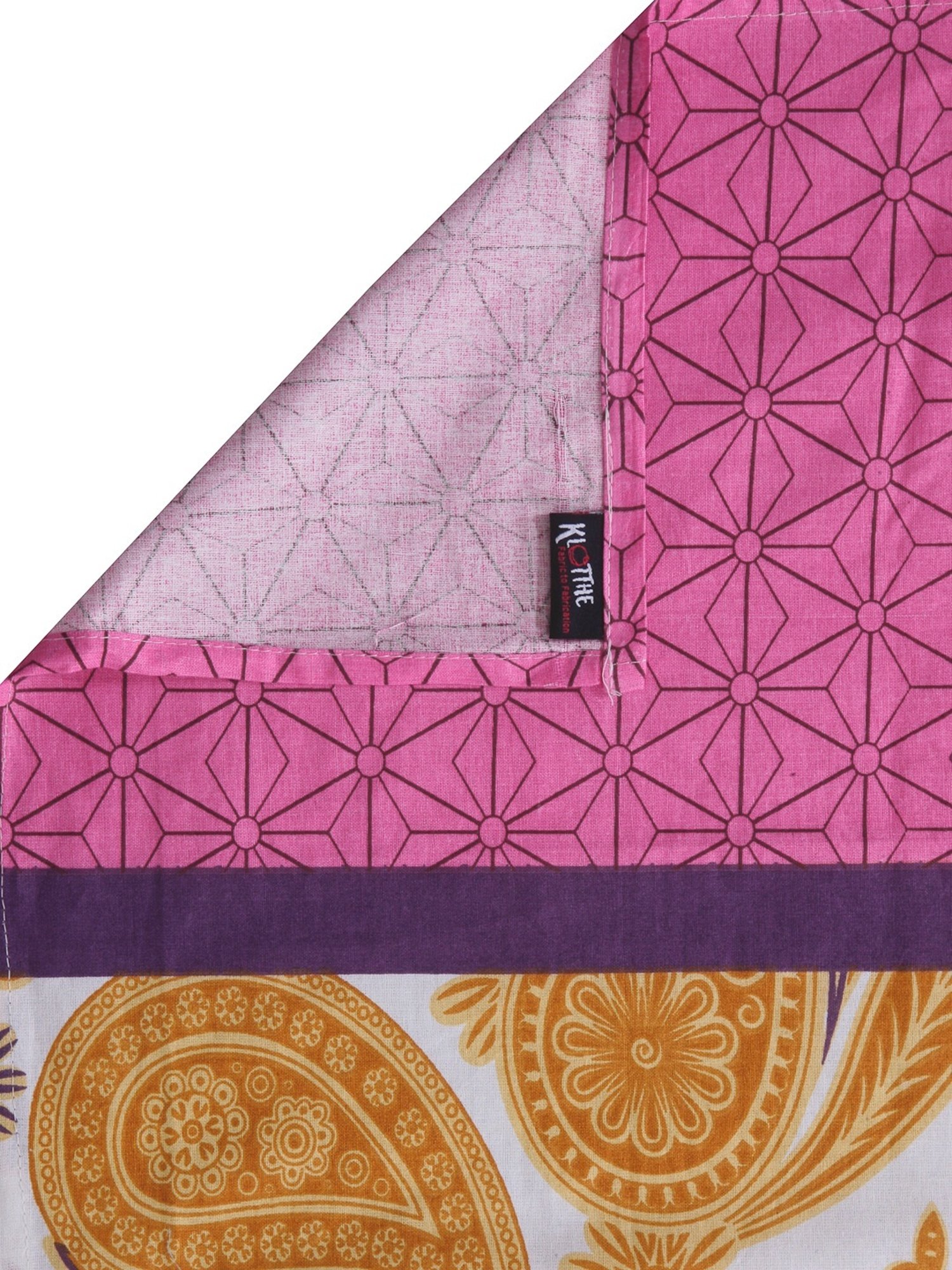 Klotthe Floral Multicolor 210 TC Cotton Single Bedsheet with 1 Pillow Cover