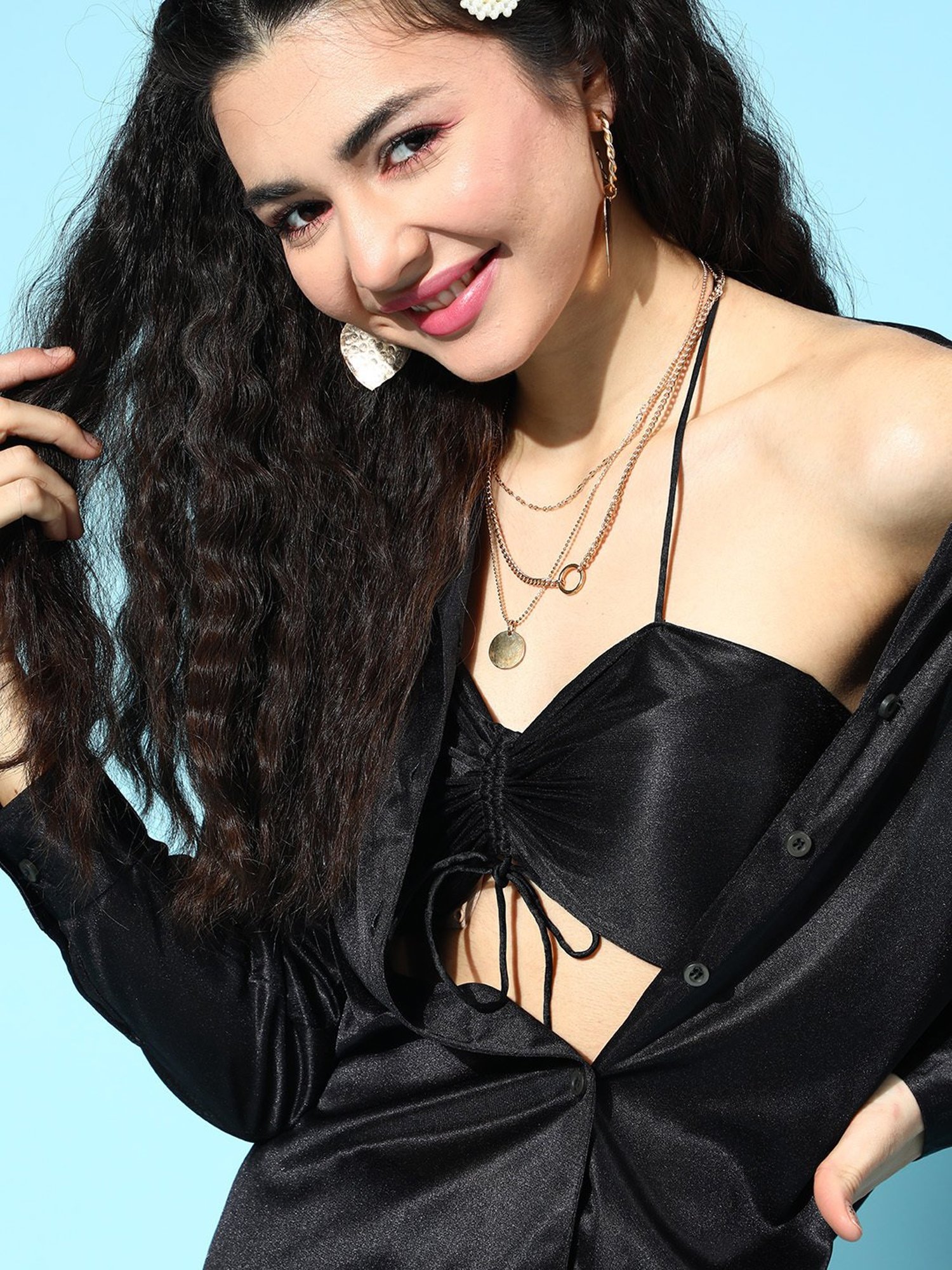 Da Intimo Black Three Pieces Loungewear Set