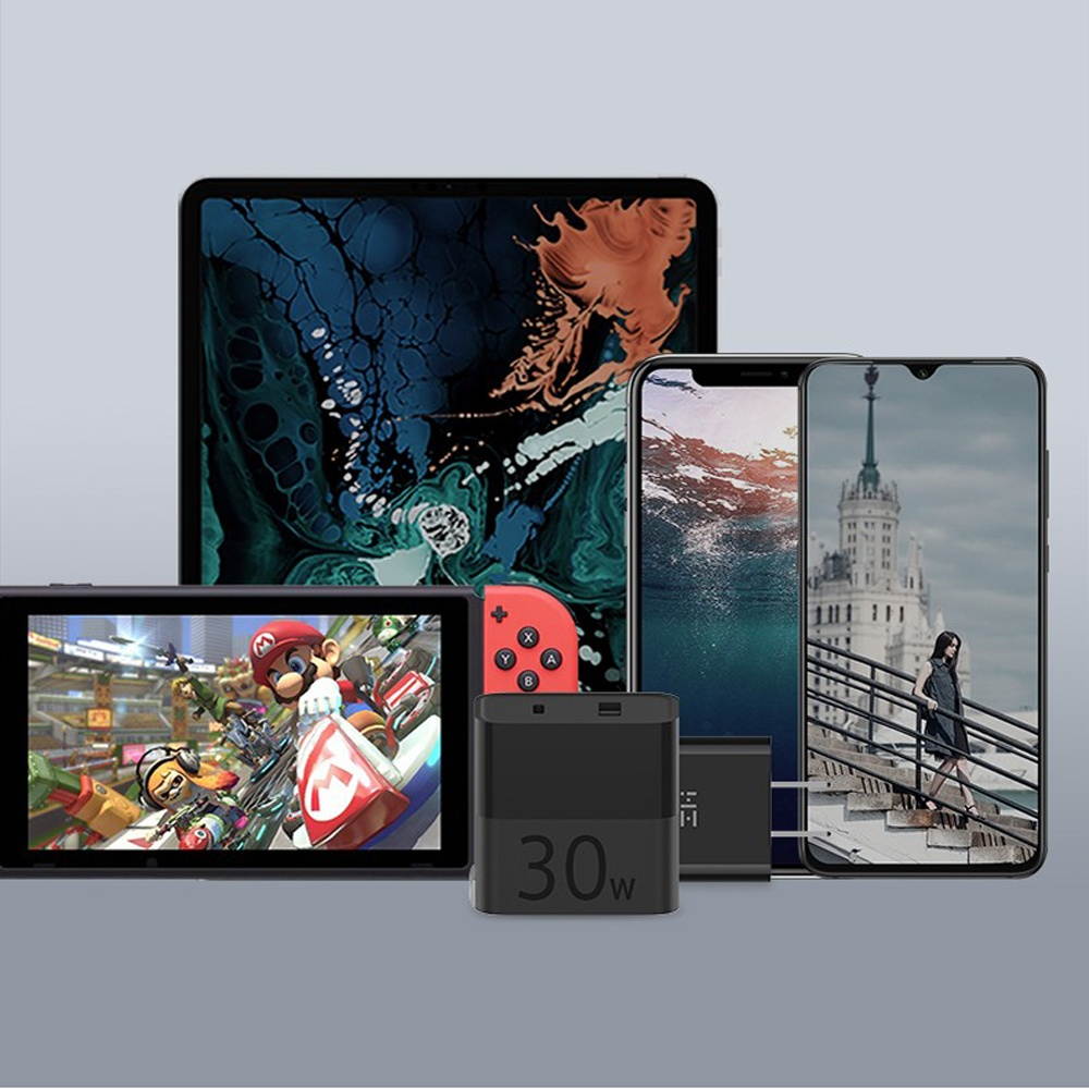 30W Type C USB PD Fast Charging USB Charger Adapter For iPhone XS 11Pro P30 Pro P40 Mate 30 5G Mi10 Redmi K30 X2 with Type C USB Cable Type B