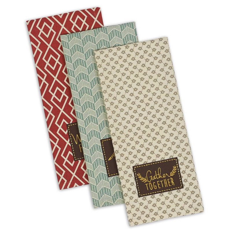 Swedish Dish Cloth 7.75" Thanksgiving Fall Set / 4 Dishcloth Kitchen Clean Up  -  Dish Cloth