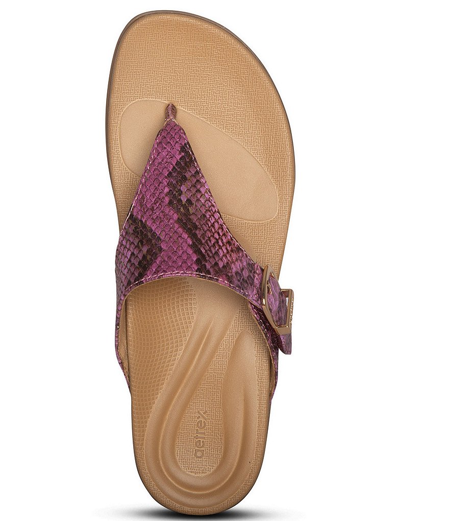 Aetrex Rita Perforated Thong Slide Water-Friendly Sandals