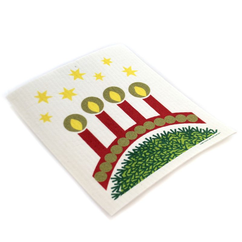 Swedish Dish Cloth 8.0" Red Cycle Absorbent Kitchen Eco Friendly  -  Dish Cloth