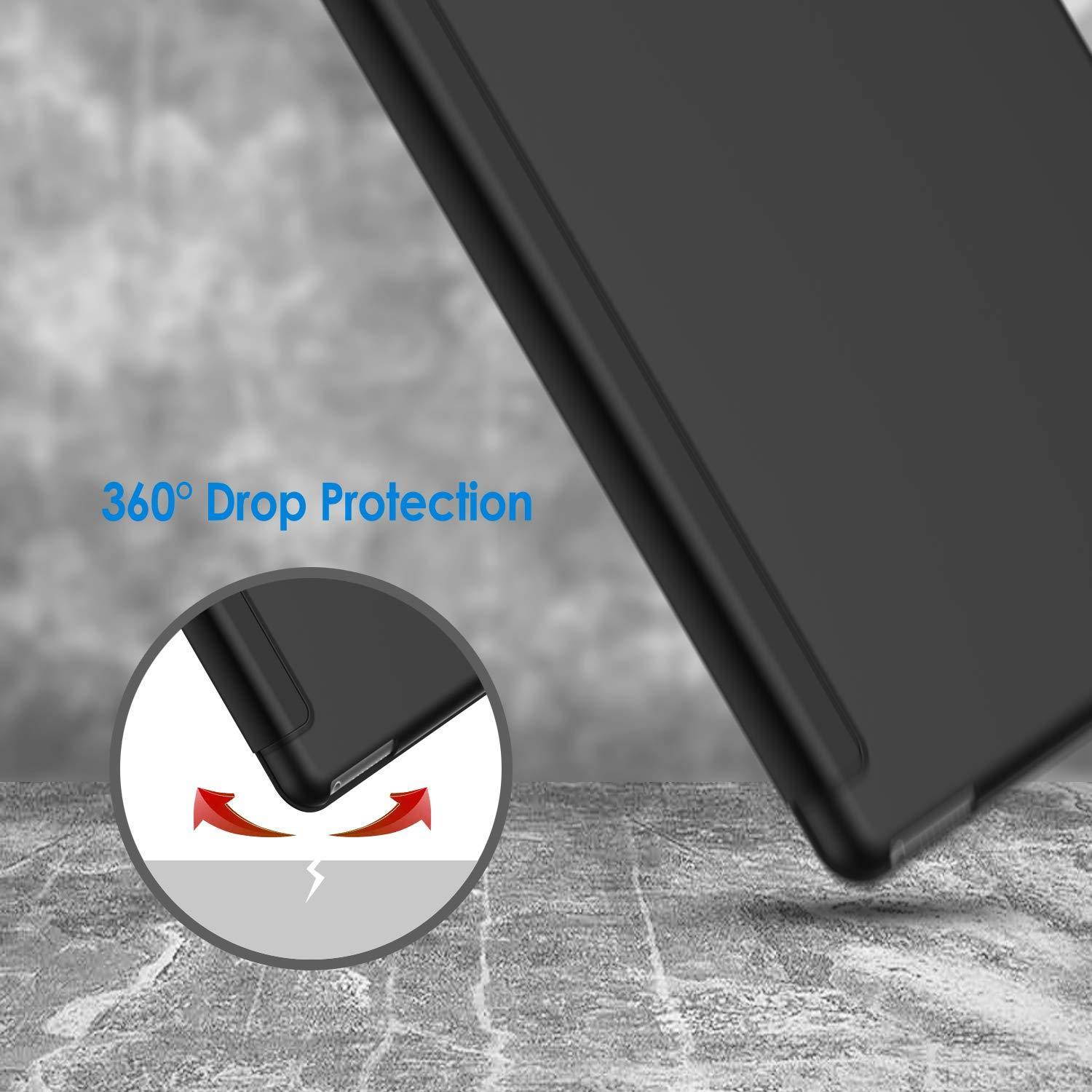 jetech case for ipad pro 12.9-inch (2015 model), smart cover with auto sleep/wake, black