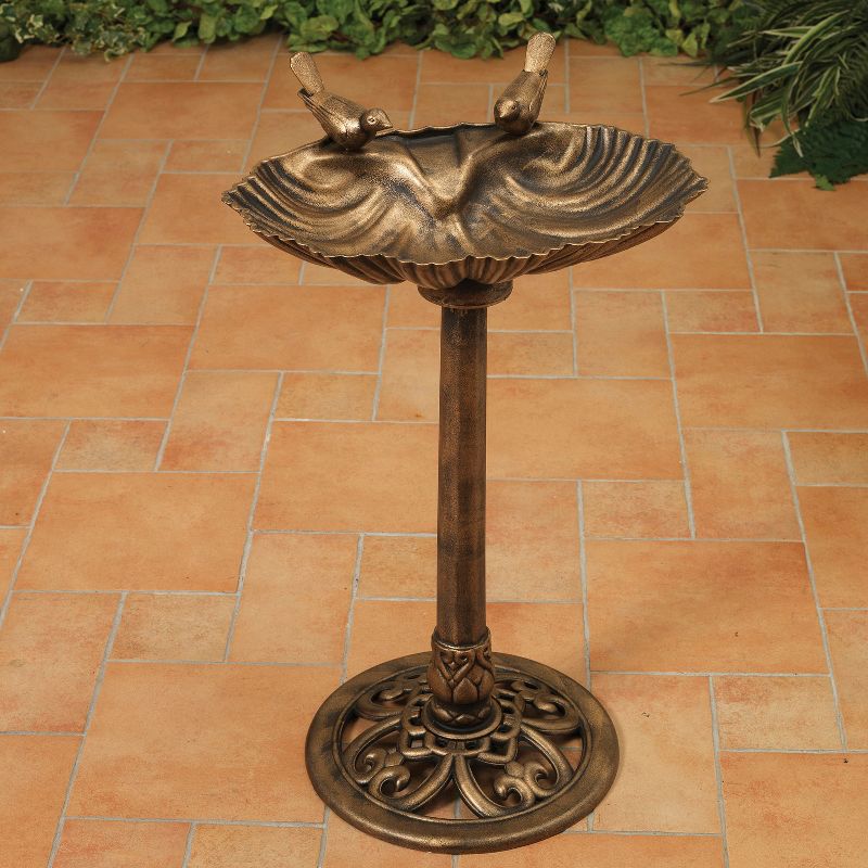 9" Classic II Birdbath with Tripod Stand Antique Copper - Achla Designs