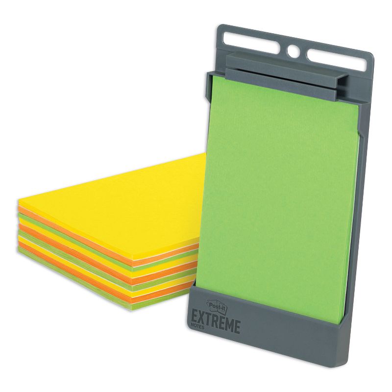 Post-it Extreme Notes XL Notes w/Holder Green-Orange-Yellow 4.5 x 6.75 XT4569PHOLD
