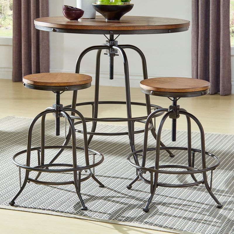 Set of 2 Mason Adjustable Swivel Barstool - Inspire Q