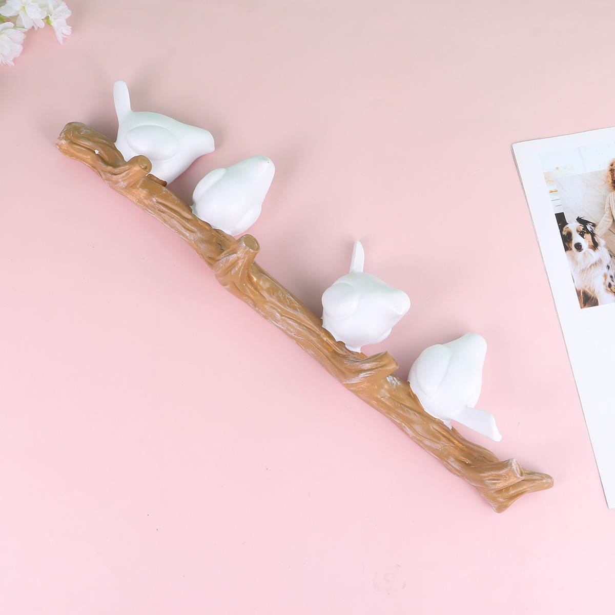 1PC Wall Hook Stereoscopic Bird Design Hook Fashion Clothing Hook Household Hanging Hook for Home Shop (Four Black Bird)