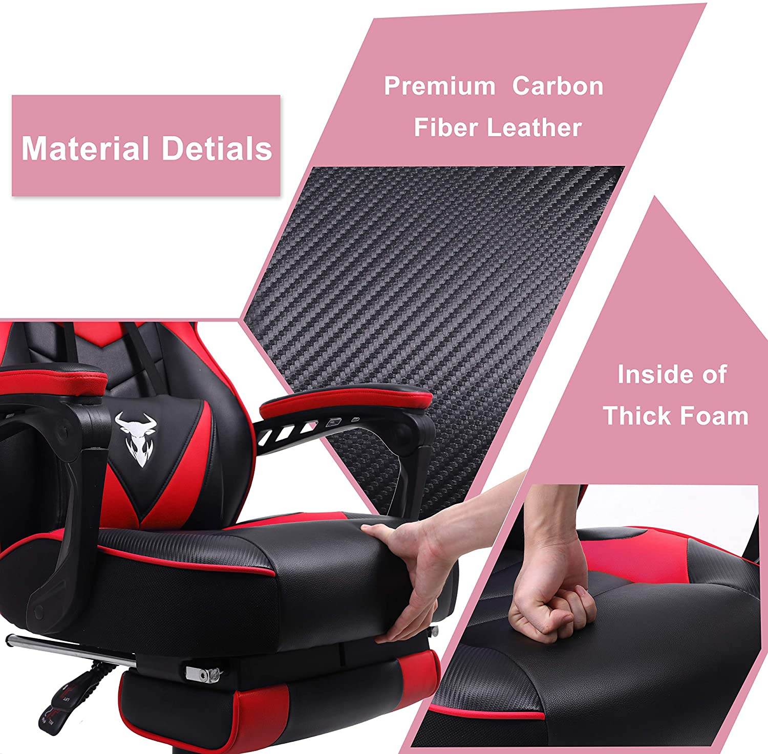 Zeanus Gaming Chair for Adults Green, Gaming Chair with Footrest, Massage Computer Gaming Chair, Reclining Gaming Desk Chair, Big and Tall Video Gaming Chair, Racing Style Chair, E-Sports Gamer Chair
