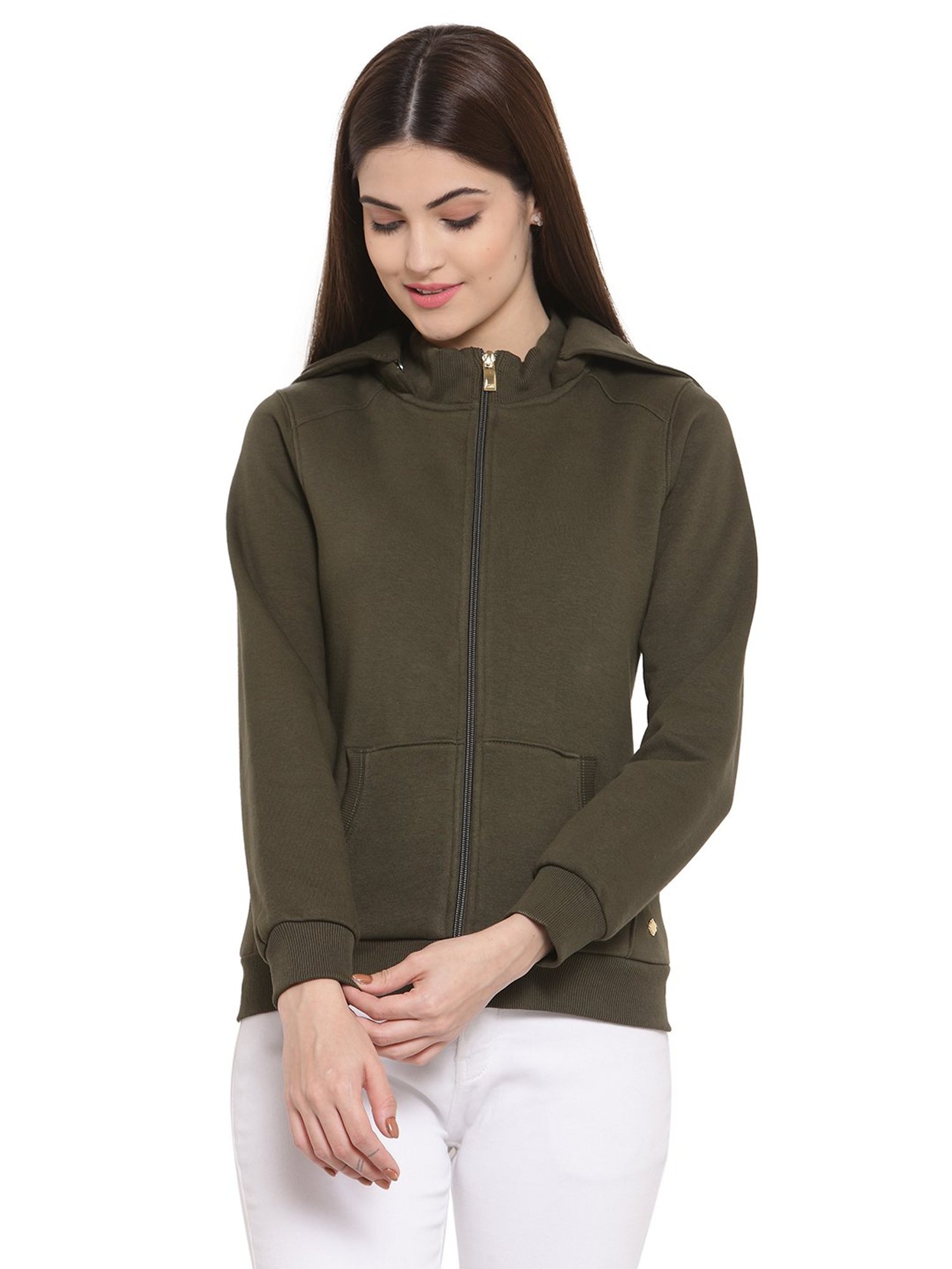 Juelle Olive Hooded Sweatshirt