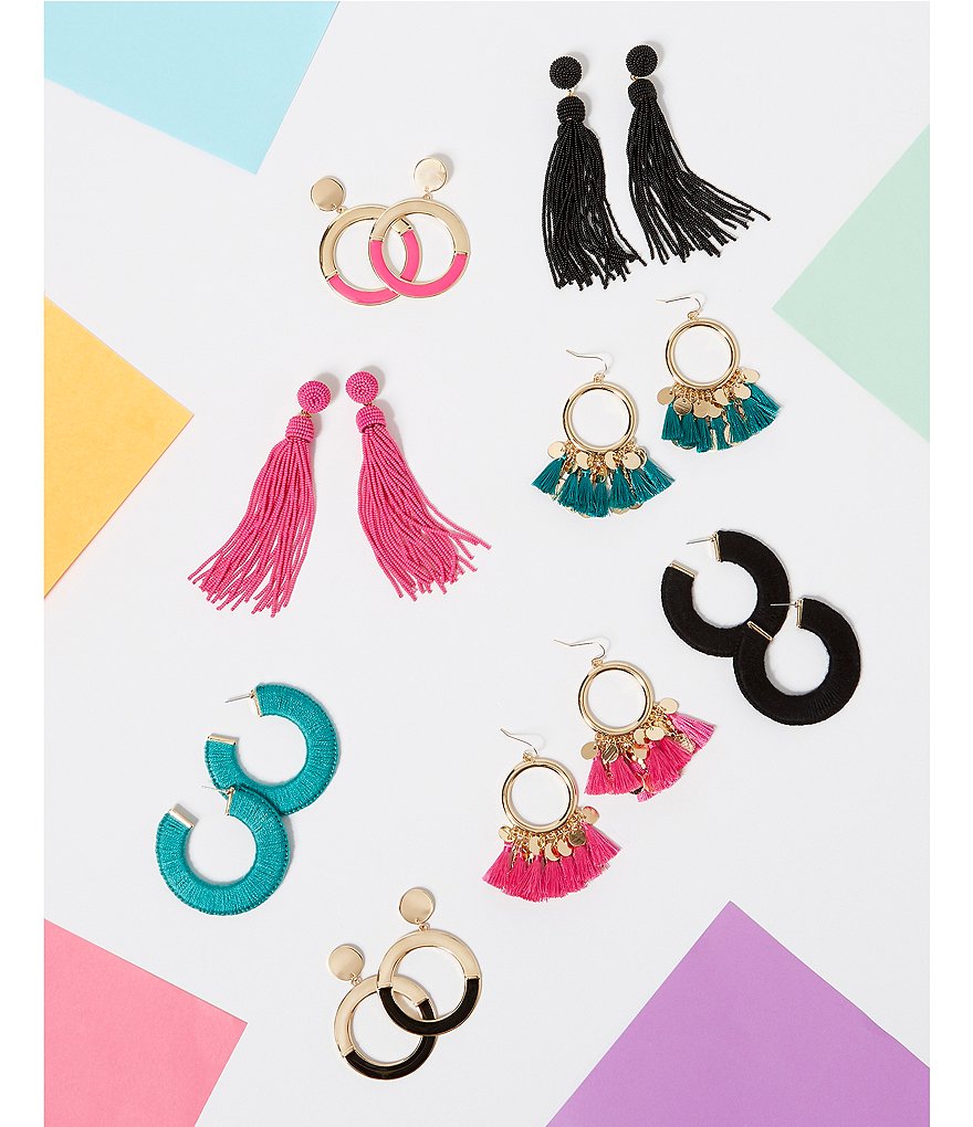 Anna & Ava Beaded Tassel Earrings