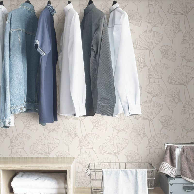 NuWallpaper Hikarigaoka Peel & Stick Wallpaper Silver