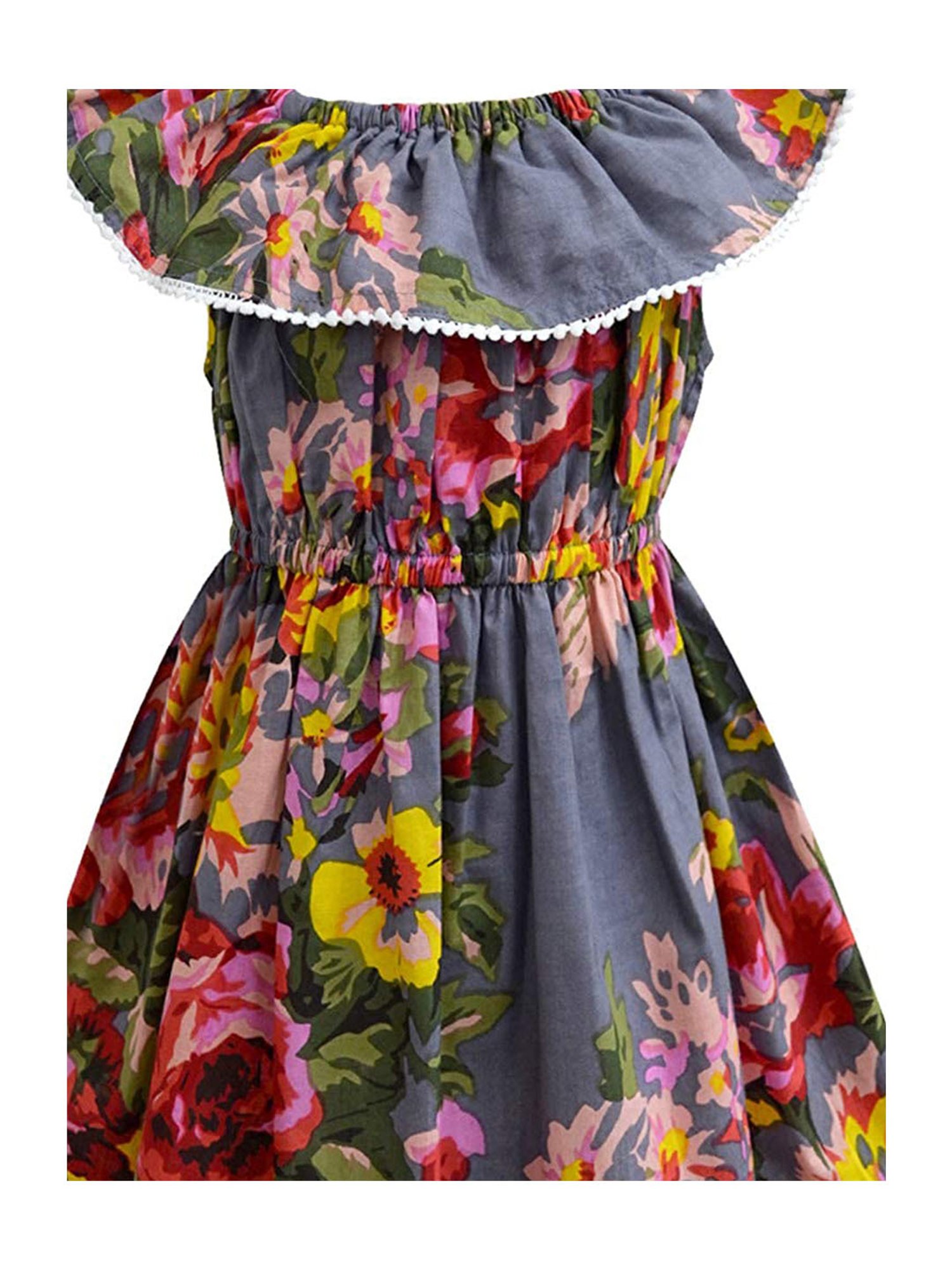 A.T.U.N. Grey Floral Print Dress