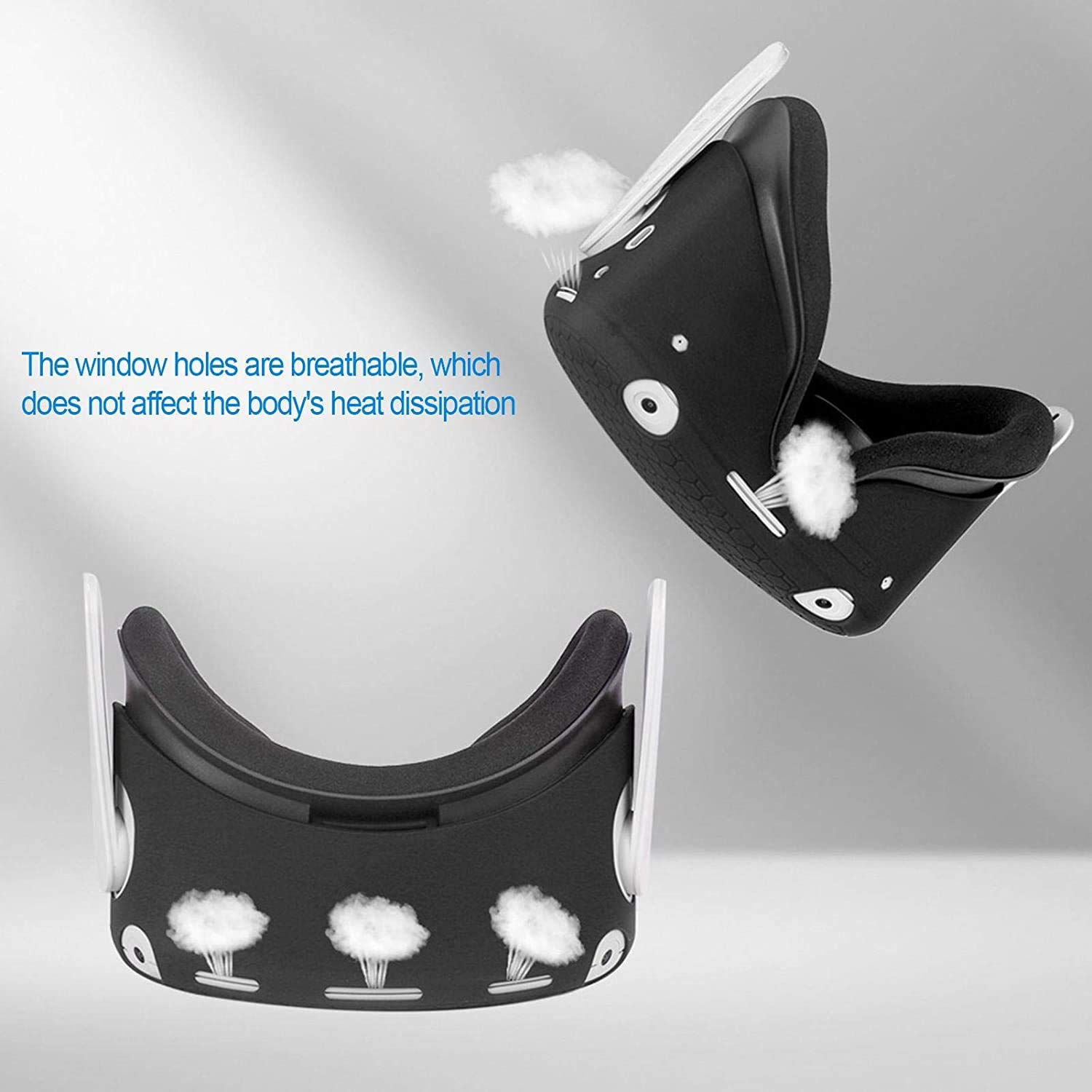 For Oculus Quest 2 VR Shell Front Face Protector Cover Anti Scratch Anti Dust Anti Shock,washed soft  flexible