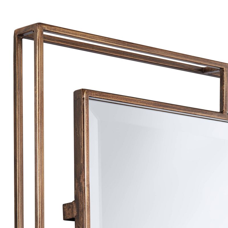 Uttermost Clancy Antique Gold 24" x 40" Openwork Deep Wall Mirror