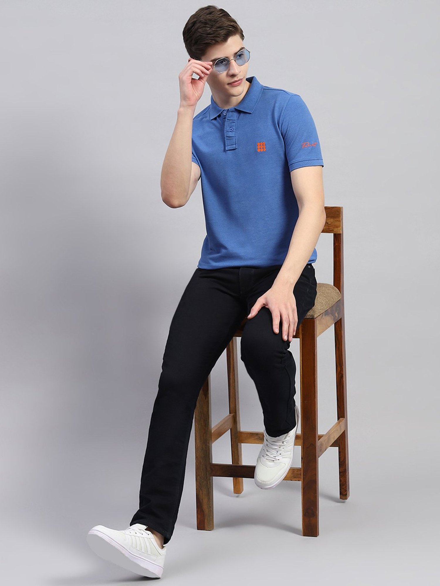 Rock.it Royal Blue Smart Fit Polo T-Shirt