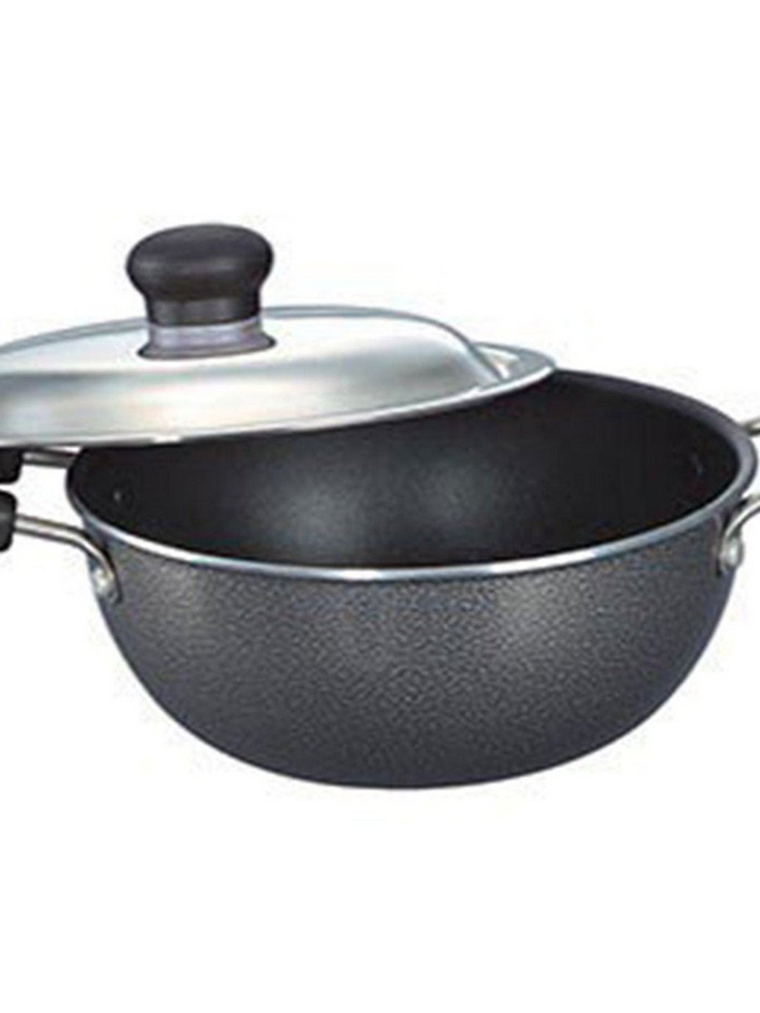 ALLO Silver Stainless Steel Induction Friendly Triply Kadhai (3 L)