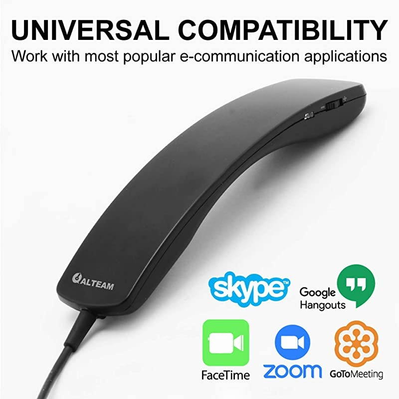 Wired Portable USB Handset Plug and Play with 2M Long Cable for Softphone Lightweight 78g Retro Volume Control Microphone Mute for ComputerSkypeVoipOffice DesktopPCLaptopCall Center
