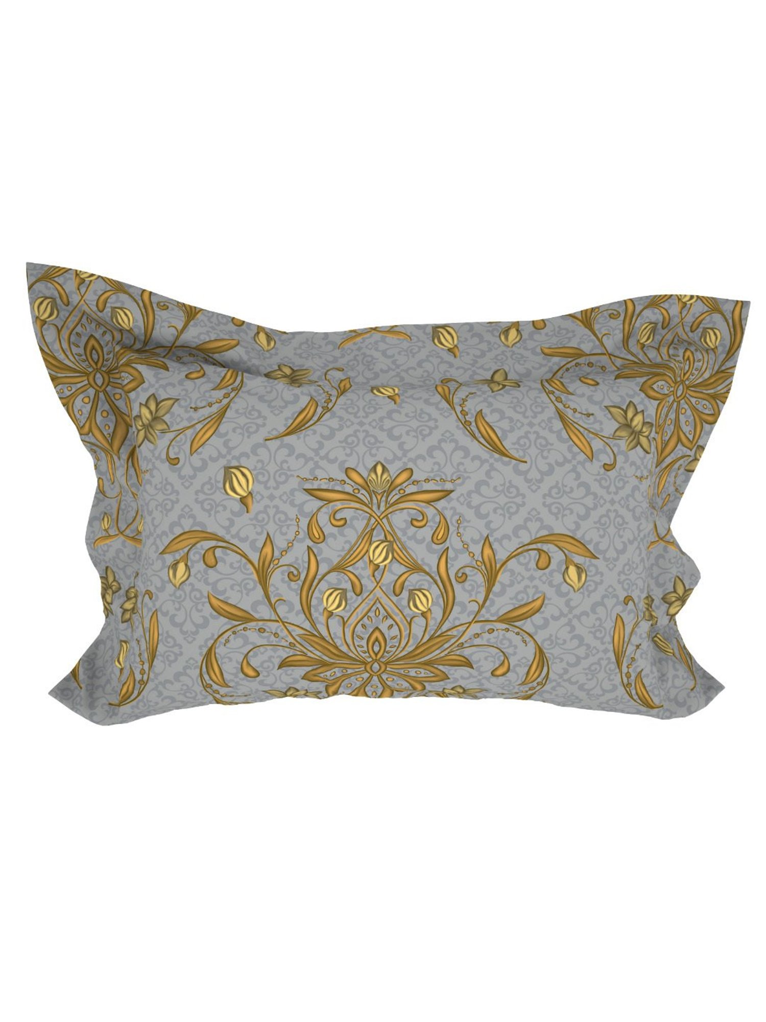 Welspun Adore Abstract Grey 105 TC Microfiber Double Bedsheet with 2 Pillow Covers