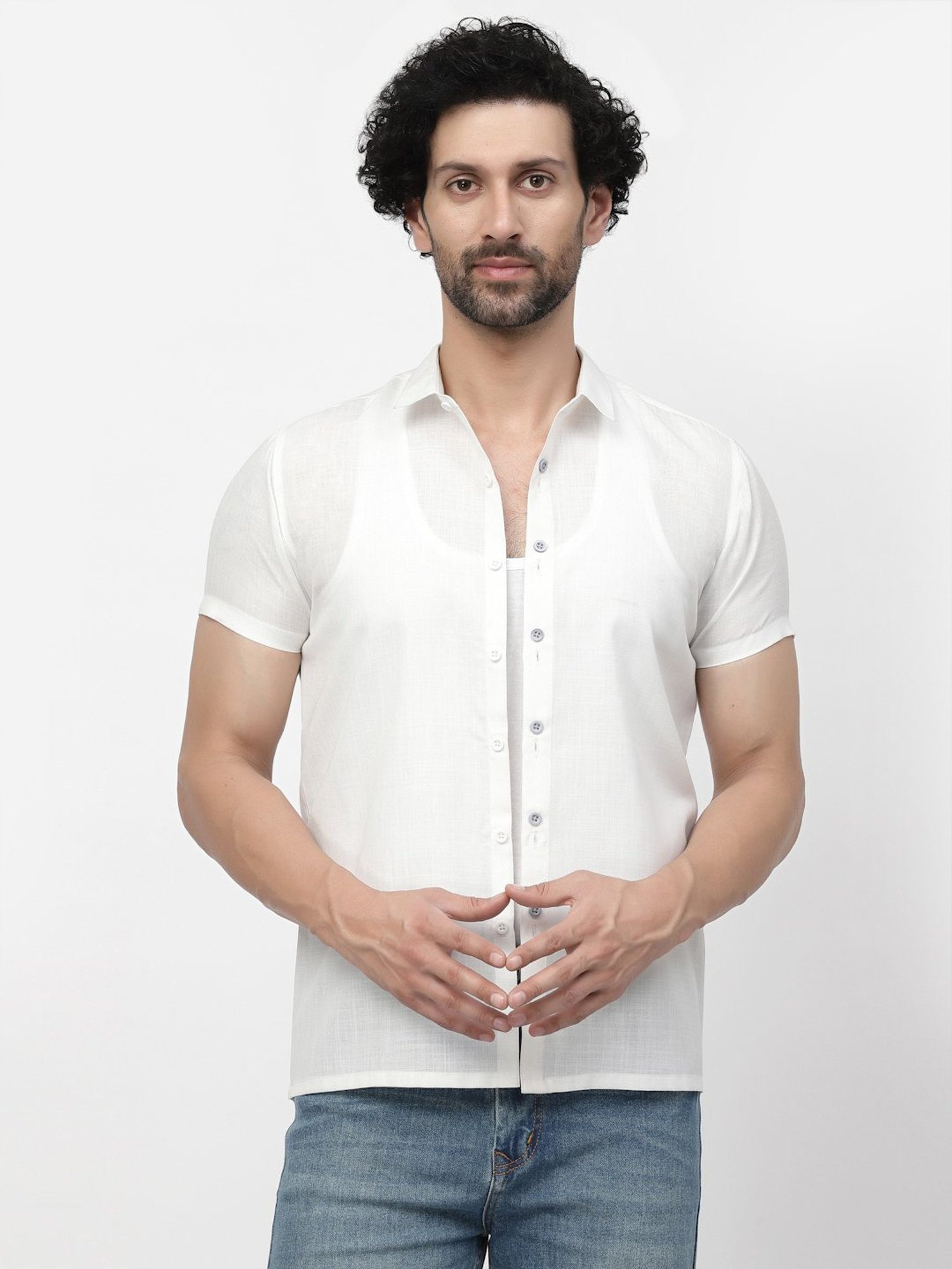 Lela White Regular Fit Shirt